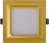 Встраиваемый квадратный LED светильник ПРЕМИУМ  Gold LF 707, 9W, 120*105, 4000K (нейтральный) - Интернет-магазин LED освещения "АЛЬФА-СВЕТ"